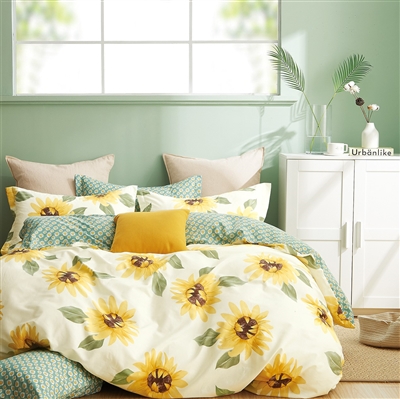 Mia Sunflower 100% Cotton  Comforter Set