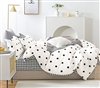 Clark Black & White Polka Dot Cotton Comforter Set