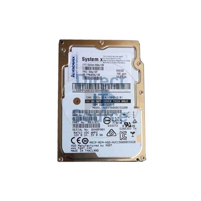 00AJ127 IBM - 600GB 15K SAS 6.0Gbps 2.5" Cache Hard Drive