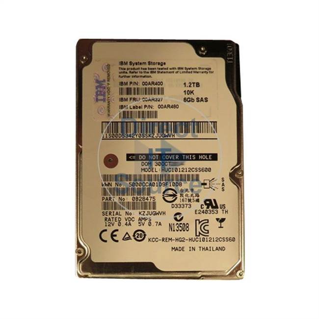 00AR480 IBM - 1.2TB 10K SAS 2.5" Cache Hard Drive