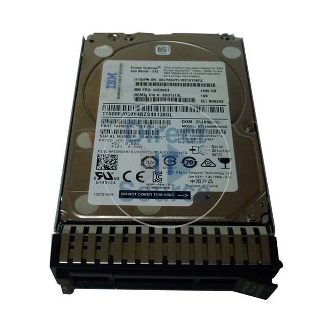 00E9924 IBM - 1.2TB 10K SAS 2.5" Cache Hard Drive