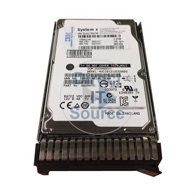 00E9961 IBM - 1.2TB 10K SAS 2.5" Cache Hard Drive