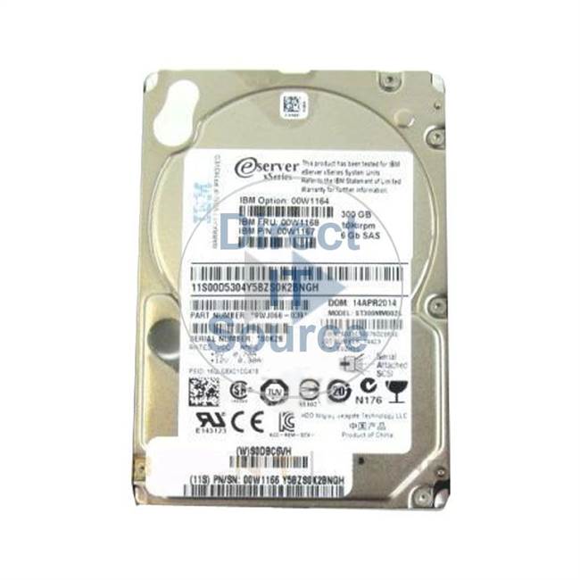 00W1167 IBM - 300GB 10K SAS 2.5" Cache Hard Drive