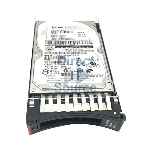 00WG706 IBM - 300GB 10K SAS 2.5" Cache Hard Drive