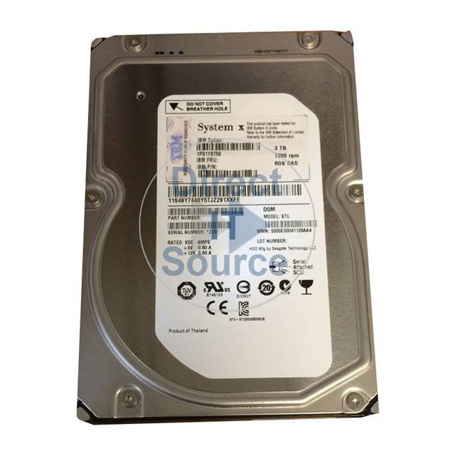 00Y5779 IBM - 3TB SAS Cache Hard Drive