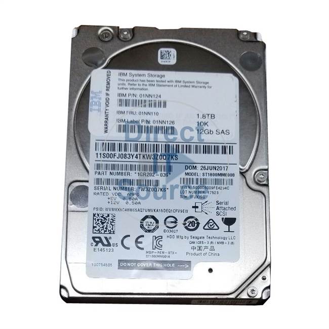 01NN126 IBM - 1.8TB 10K SAS 12Gbps 2.5" Cache Hard Drive