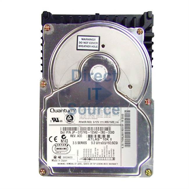 0707YG Dell - 9.2GB 10K 3.5" Cache Hard Drive