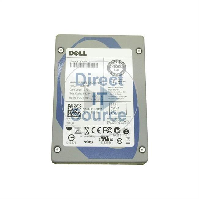 08C38W Dell - 400GB SAS 6.0Gbps 2.5" Cache Hard Drive