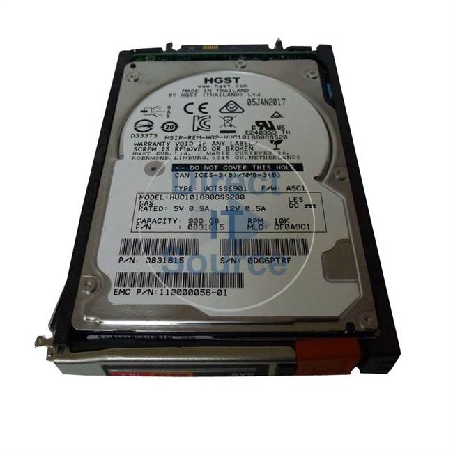 0B31815 Hitachi - 900GB 10K SAS 2.5" Cache Hard Drive