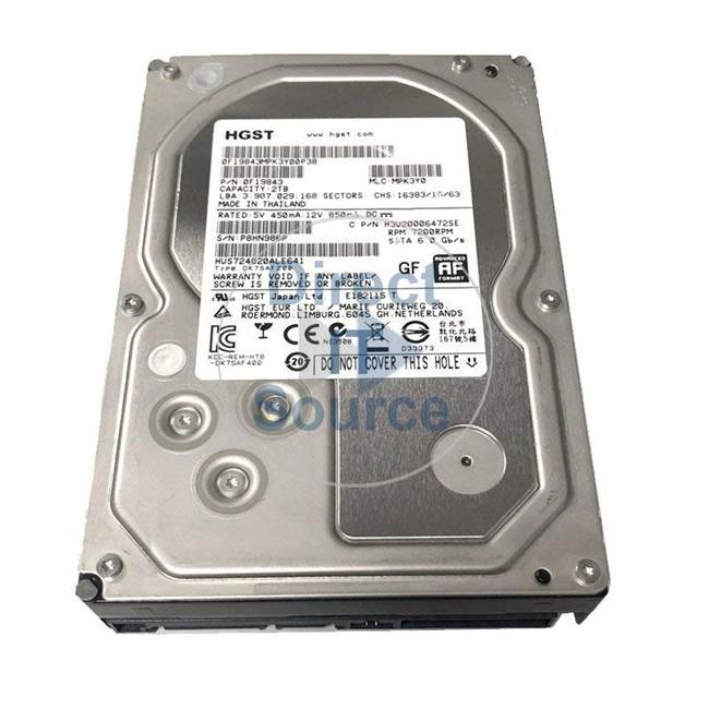 0F19843 Hitachi - 2TB 7.2K SATA 3.5" 64MB Cache Hard Drive