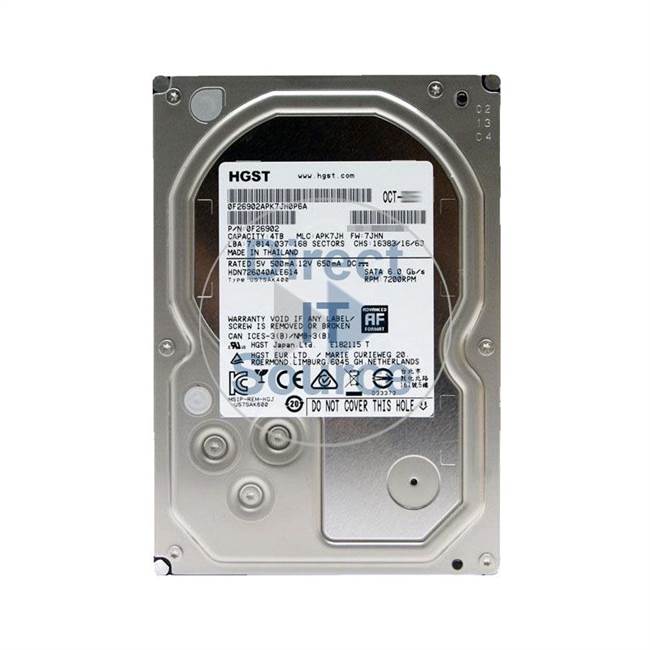 0F26902 Hitachi - 4TB 7.2K SATA 3.5" 128MB Cache Hard Drive