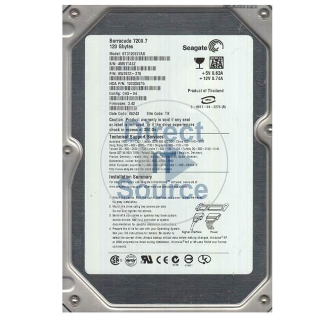 100334815 Seagate - 120GB 7.2K SATA 3.5" Cache Hard Drive