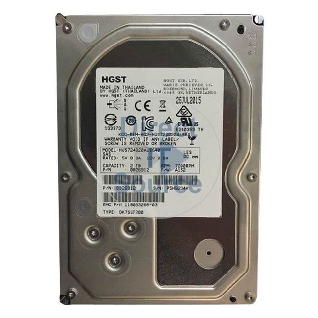 118033266-03 Hitachi - 2TB 7.2K SAS 3.5" Cache Hard Drive