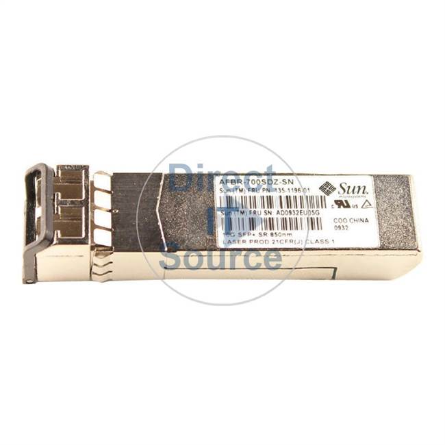 Sun 135-1196 - 10GBE Small Form-Factor Pluggable (SFP+) With Short Reach Transceiver