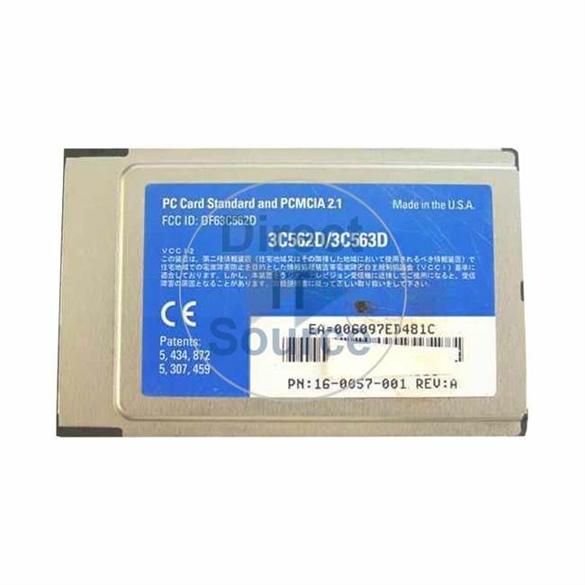 3Com 16-0057-001 - Etherlink III LAN+33.6 Modem Pc Card