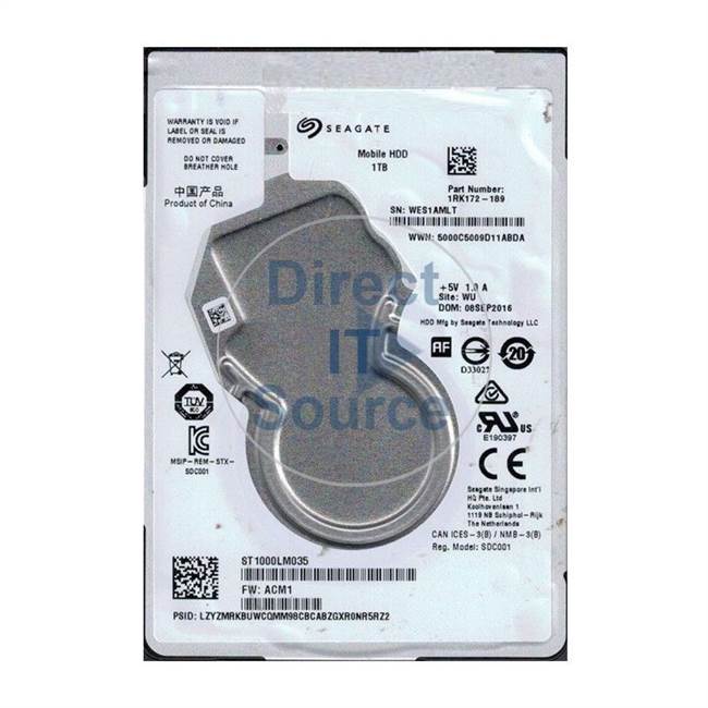 1RK172-189 Seagate - 1TB Cache Hard Drive