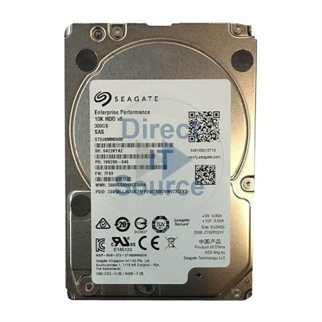 1V8200-046 Seagate - 300GB 10K SAS 2.5" Cache Hard Drive