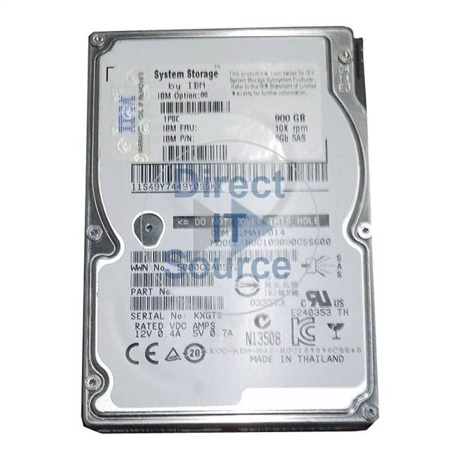 2072-ACLL IBM - 900GB 10K SAS 6.0Gbps 2.5" Cache Hard Drive