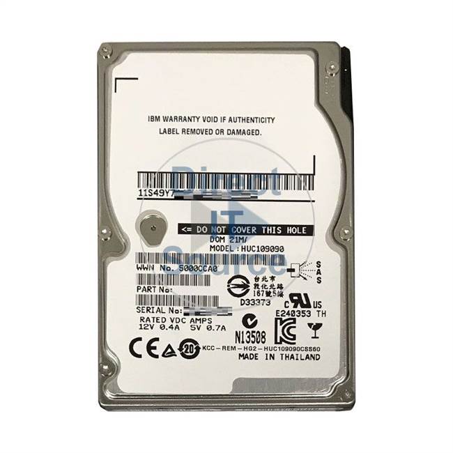 2078-AC61 IBM - 900GB 10K SAS 6.0Gbps 2.5" Cache Hard Drive