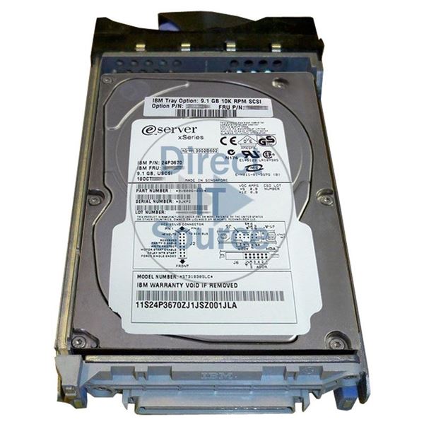 IBM 24P3670 - 9.1GB 10K 80-PIN SCSI 3.5" Hard Drive