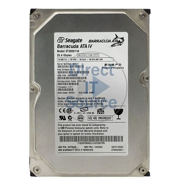 IBM 24P3695 - 20.4GB 7.2K IDE 3.5" Hard Drive