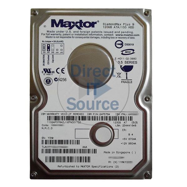 IBM 24P3784 - 120GB 7.2K IDE 3.5" Hard Drive