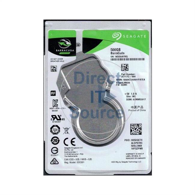 2E717D-500 Seagate - 500GB Cache Hard Drive