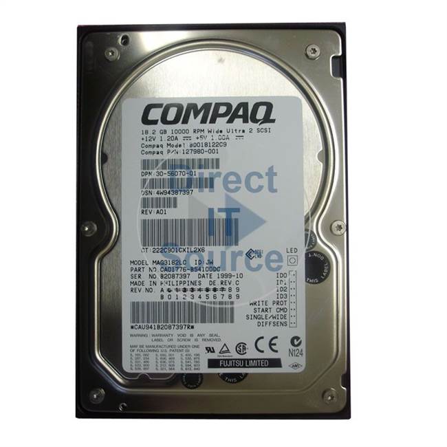 DEC 30-56070-01 - 18GB 10000RPM WIDE Ultra-2 SCSI Hard Drive