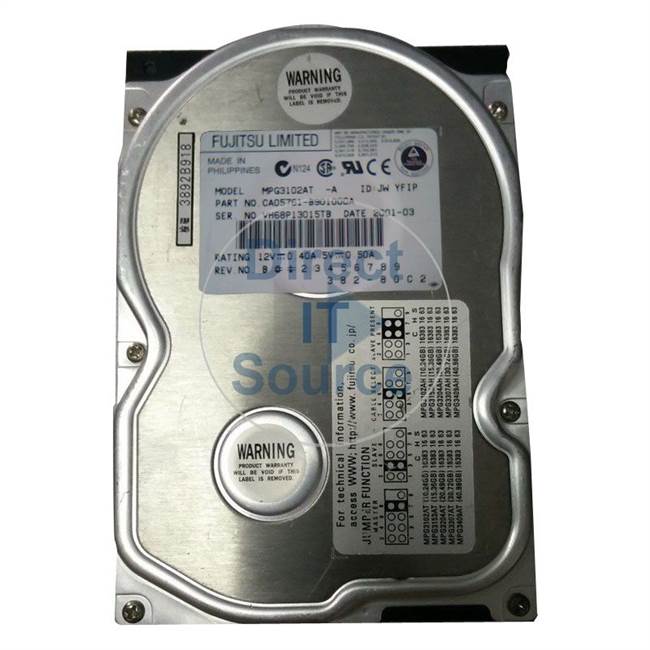 382-80C2 Fujitsu - 10GB IDE Cache Hard Drive