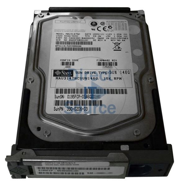 Sun 390-0206-03 - 146GB 15K 80-PIN Ultra-320 SCSI 3.5" Hard Drive