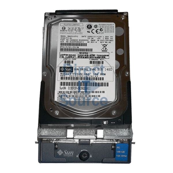 Sun 390-0264 - 146GB 15K Fibre Channel 3.5" Hard Drive