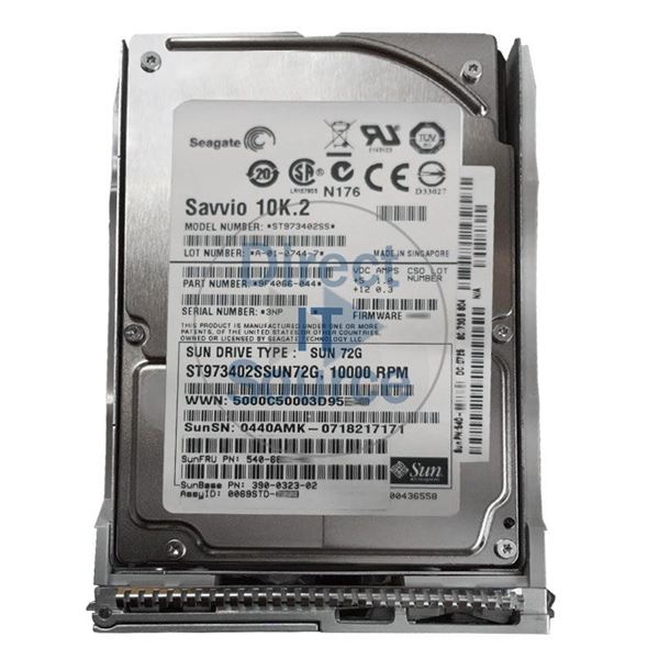 Sun 390-0323-02 - 72GB 10K SAS 2.5" Hard Drive