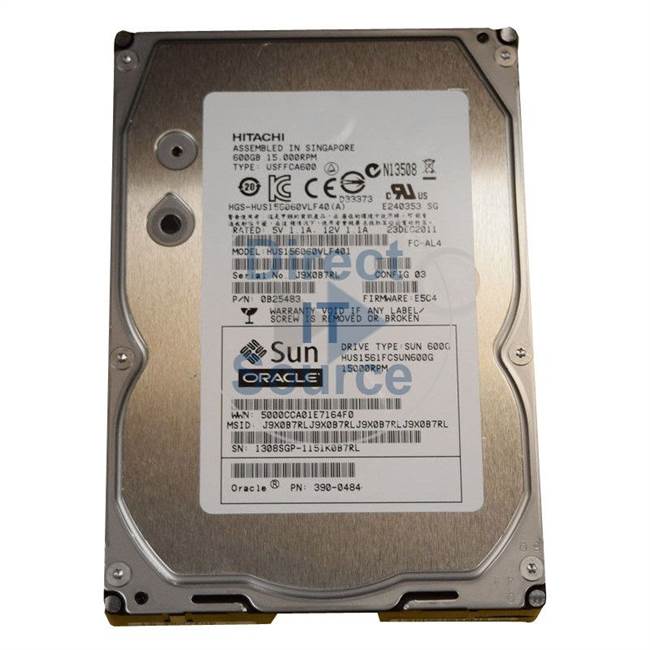 390-0484 Sun - 600GB 15K Fibre Channel Cache Hard Drive