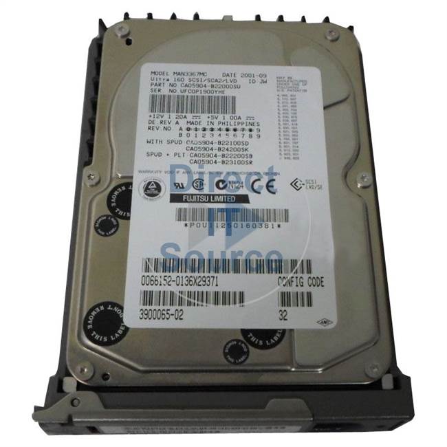 3900065-02 Sun - 36.7GB 10K SCSI 3.5" 8MB Cache Hard Drive