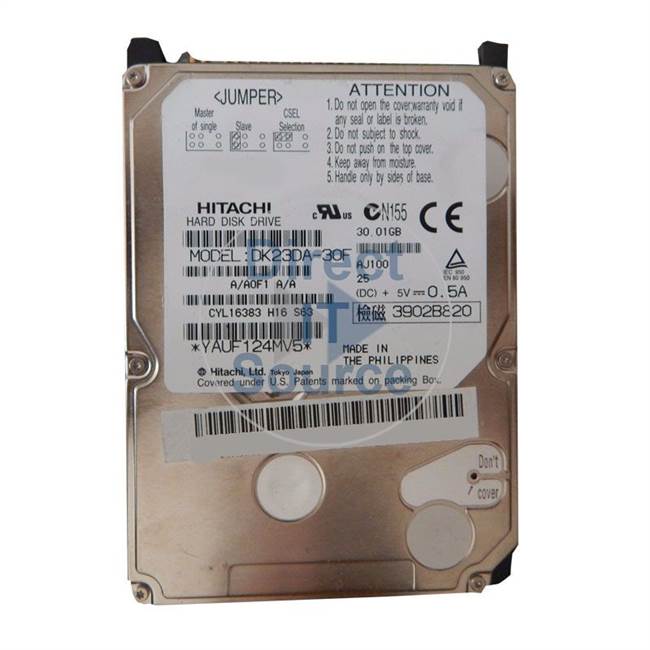 3902B820 Hitachi - 30GB IDE 2.5" Cache Hard Drive