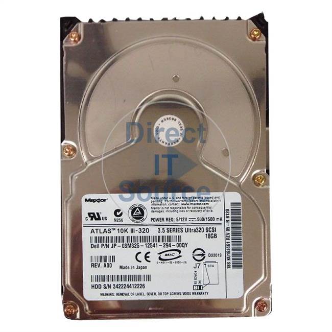 Dell 3M325 - 18GB 3.5Inch SCSI Hard Drive