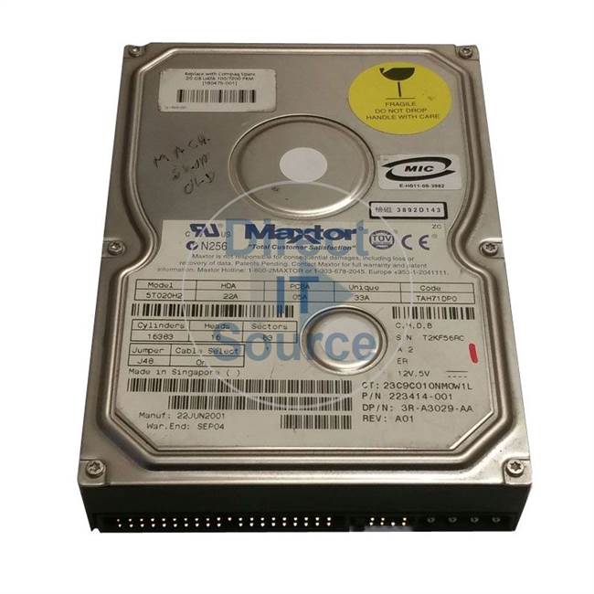 Dell 3R-A3029-AA - 20GB 7.2K IDE 3.5" Hard Drive