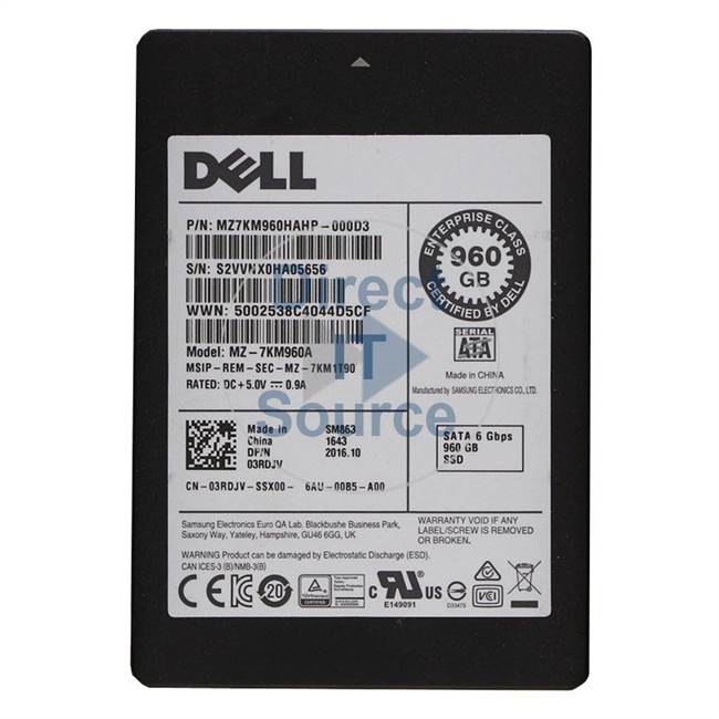 Dell 3RDJV - 960GB SATA 2.5" SSD