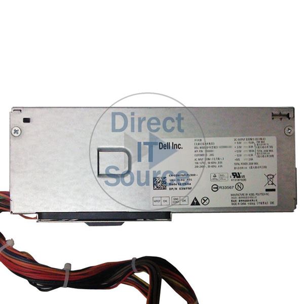 Dell 3WFNF - 250W Power Supply For Inspiron 530s, 620s