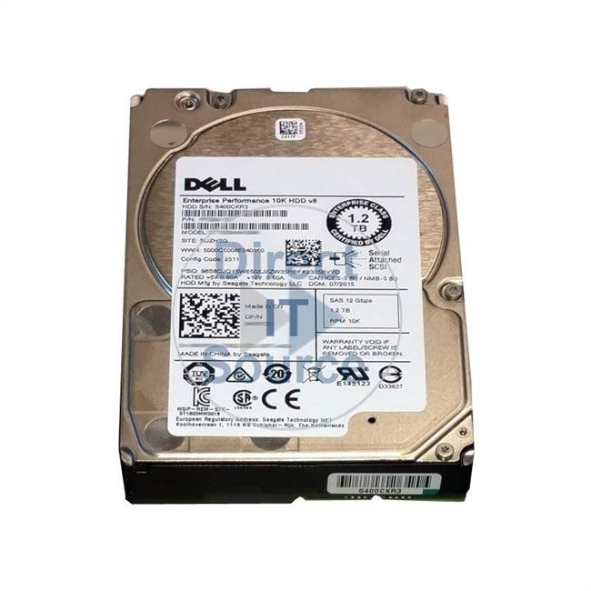 400-AHVY Dell - 1.2TB 10K SAS 2.5" Cache Hard Drive