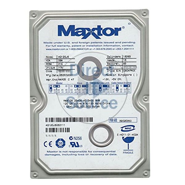 Maxtor 4G120J6-060111 - 120GB 5.4K ATA/133 3.5" 2MB Cache Hard Drive