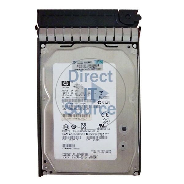 HP 516832-003 - 450GB 15K SAS 6.0Gbps 3.5" Hard Drive