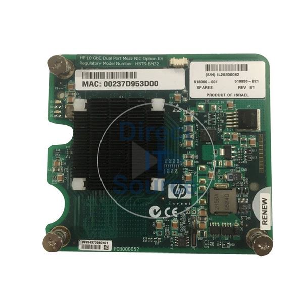 HP 516936-B21 - Dual-Port 10GBE Mezzanine Network Interface Card