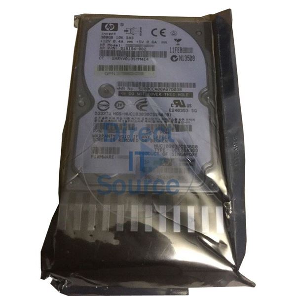 HP 518194-002 - 300GB 10K SAS 6.0Gbps 2.5" Hard Drive