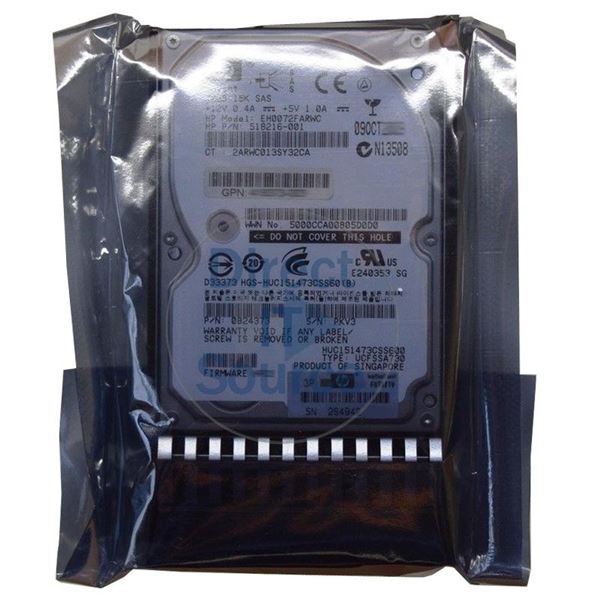 HP 518216-001 - 72GB 15K SAS 6.0Gbps 2.5" Hard Drive