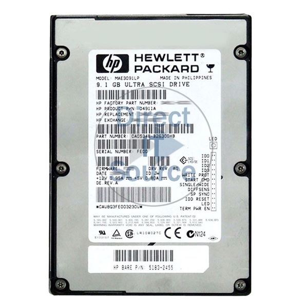 HP 5183-2455 - 9.1GB 7.2K 68-PIN Ultra SCSI 3.5" Hard Drive