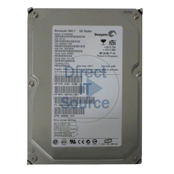 HP 5187-2136 - 120GB 7.2K IDE 3.5" Hard Drive