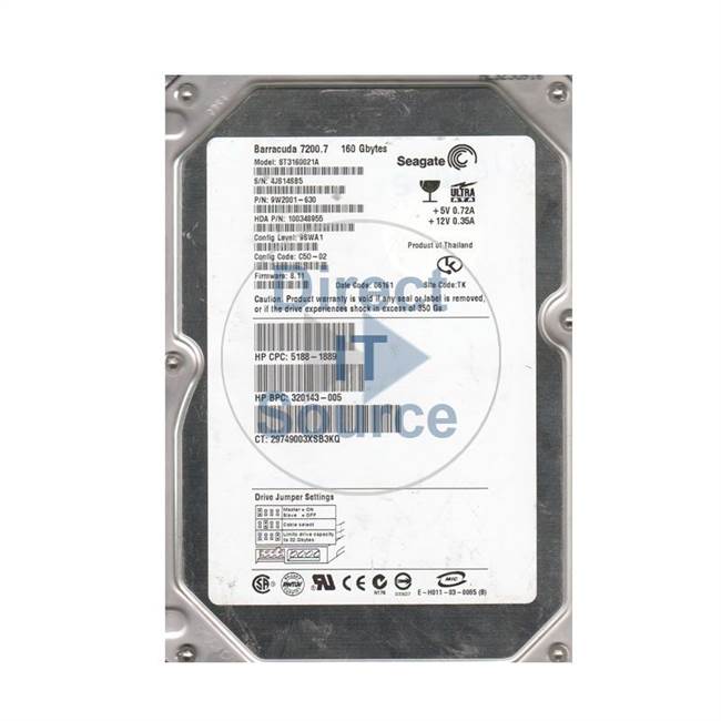 HP 5188-1889 - 160GB 7200RPM UATA-100 Hard Drive