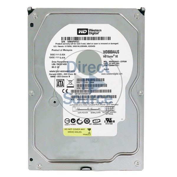 HP 5188-2868 - 80GB 7.2K SATA 3.5" Hard Drive