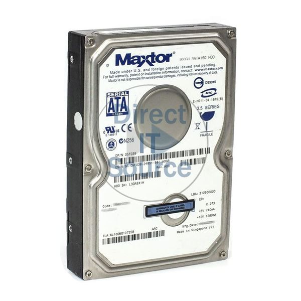 Dell 5F039 - 160GB 7.2K SATA 3.5" Hard Drive